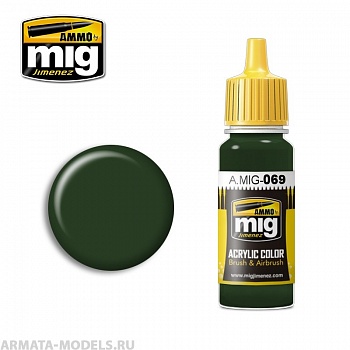 AMIG0069 Ammo Mig Акриловая краска BLUE GREEN 17 мл AMIG0069 Ammo Mig Акриловая краска BLUE GREEN 17 мл