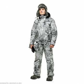 Костюм охотника зимний Салаир Комфорт, цв.Зимний Лес, Алова р.48-50/170-176 Helios