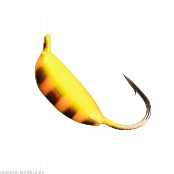 Мормышка вольф Рижский банан с ушком краш 2,5мм 0,40гр 19 (MW-2025-19) Helios( цена указана за упаковку, в количестве 10шт.)