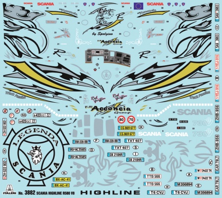 3882ИТ Грузовик R560 Highline Red griffin Italeri