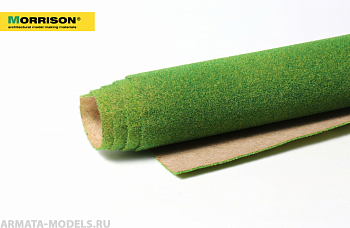 080trl002 Имитация травы для макета в рулонах «Яркая зелень» (60х85 см.)