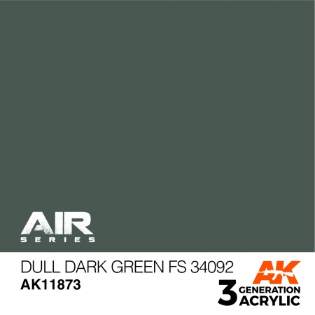 AK11873 Краска акриловая 3Gen Dull Dark Green FS 34092