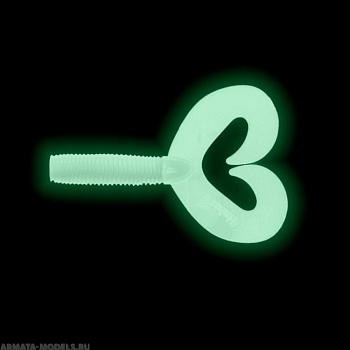 Твистер Credo Double Tail 2,95"/7,5 см Phosphorus 7шт. (HS-12-041) Helios