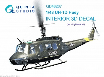 QD48267 3D Декаль интерьера UH-1D (KittyHawk)