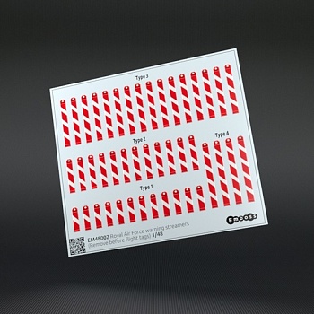 EM48002 Гибкие двухсторонние предупреждающие ленты Королевских военно-воздушных сил Великобритании (Remove before flight warning streamers)