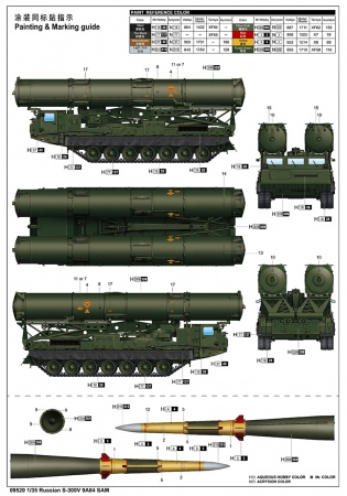 09520P Russian S-300V 9A84 SAM Trumpeter