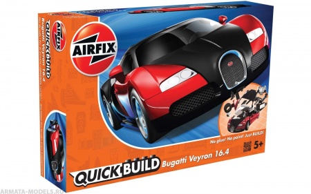J6020 QUICKBUILD Bugatti Veyron - Черный\Красны Airfix
