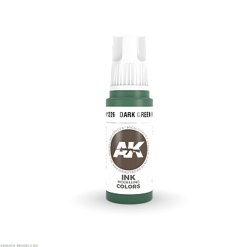 AK11226 Краска акриловая Dark Green INK 17ml