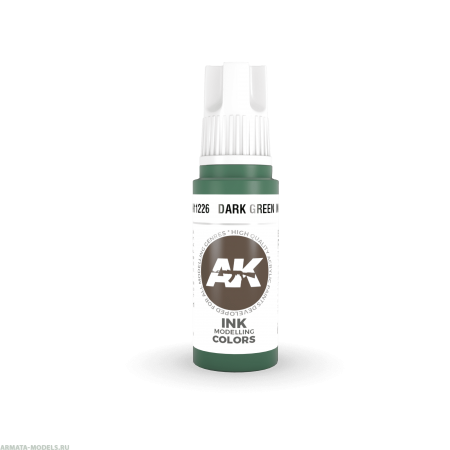 AK11226 Краска акриловая Dark Green INK 17ml