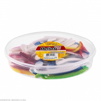 Набор приманок Shaggy 5,12/13 см MIX 5 цветов 50шт. (HS-18-031-N) Helios