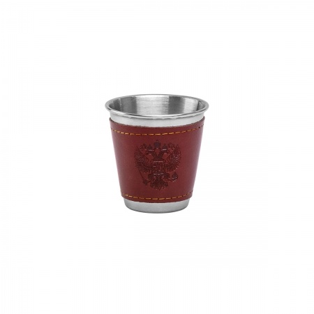 Стопка 60мл (герб в коже) (HS-XB-1A) Helios