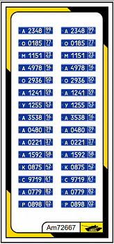 AM72667 3D декали Автомобильные номера Полиция
