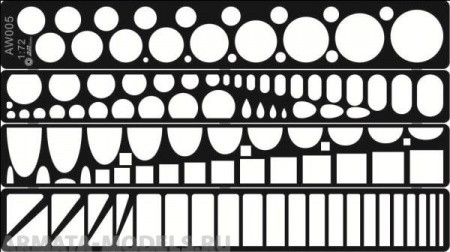 AW005 aircraft model scribing templates