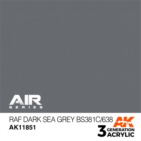 AK11851 Краска акриловая 3Gen RAF Dark Sea Grey BS381C/638