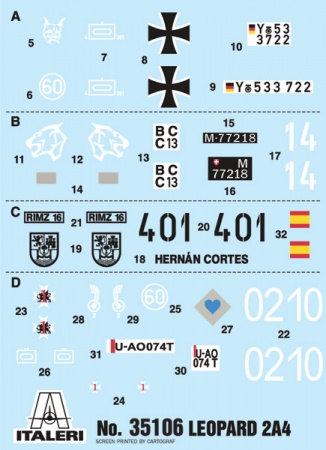 35106ИТ Танк War Thunder: LEOPARD 2A4 Italeri