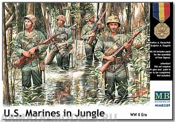 Набор фигурок MB3589 Морские пехотинцы США в джунглях, 2МВ