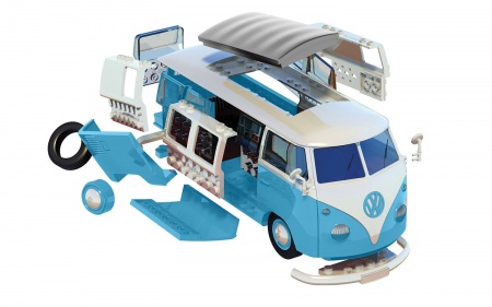 J6024 QUICKBUILD  Camper Van - Blue Airfix