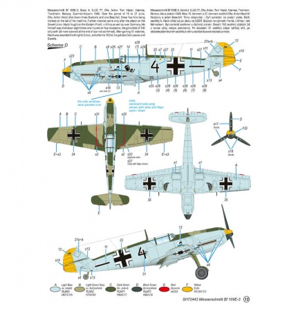 SH72443 Messerschmitt Bf 109E-3 Special Hobby