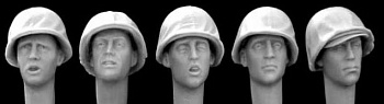 HUH06 5 heads with USMC early type M1/cover