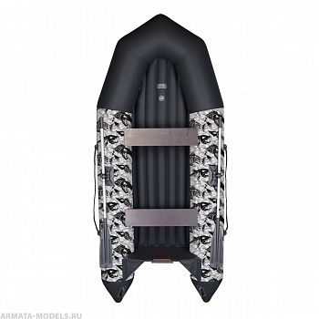 Лодка Капитан A330 принт Рыбы, надувное дно Тонар