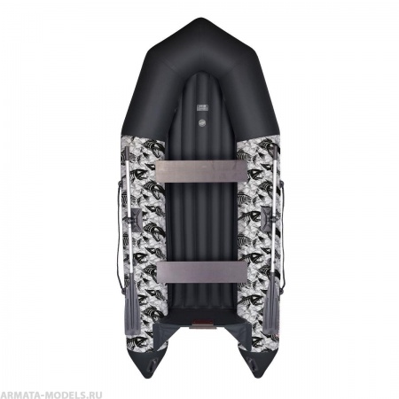 Лодка Капитан A330 принт Рыбы, надувное дно Тонар