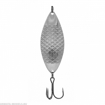 Блесна Колеб.станд. Карась 18гр. цв.04 серебро чешуя (PR-K-18-04) Premier( цена указана за упаковку, в количестве 5шт.)