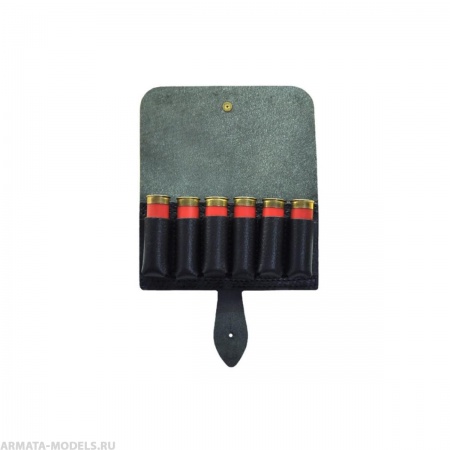 Подсумок К12 на 6 патронов кожа (HS-ПП-1) Helios