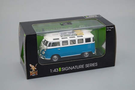 43208BLT 1962 Фольксваген микроавтобус (откр. крыша) Серия Премиум (голубой) Lucky Toys