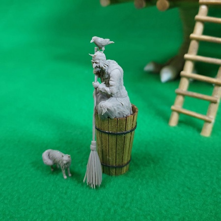 6004 фигурка Баба Яга в ступе СВ Модель