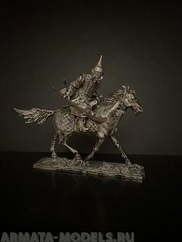 4181ТБ ВИМ, конный ратник в тегиляе с копьем, 54 мм, олово