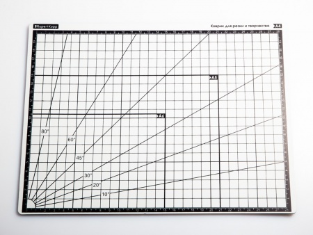 100127RK Коврик для резки А4, 3 слоя, белый зима
