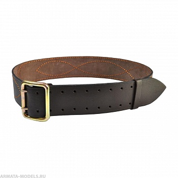 Ремень офицерский кожаный №2 коричневый (HS-Р-1 №2) Helios