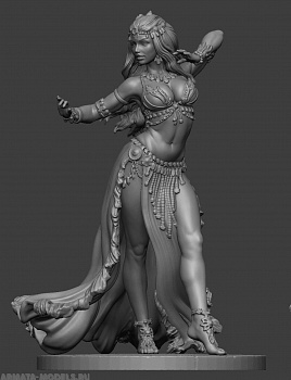 CHM-75022. Восточный танец: Девушка №2. 75 мм. Материал - смола