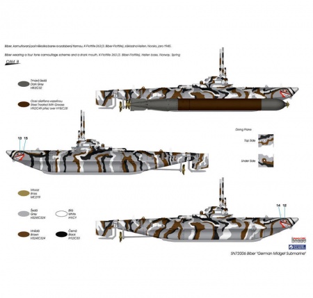 SN72006 Biber German Midget Submarine Special Hobby