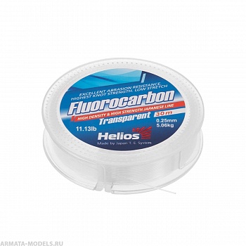 Леска FLUOROCARBON Transparent 0,25mm/30 (HS-FCT 25/30) Helios( цена указана за упаковку, в количестве 10шт.)