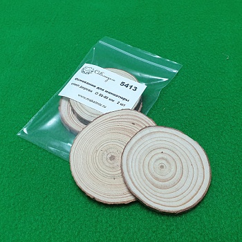 5413 основание для миниатюры, торцевой спил, 50-60 мм, 2 шт