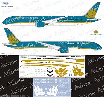 789-003 Декаль для самолета Boeing 787-9 Vietnam Airlines 1/144