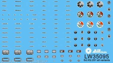 LW35095 Vehicle Dials and Placards Sd.Kfz.251 All Variants