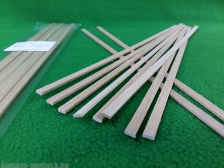 5155SV рейки 2х6 мм - длина 300 мм - липа - 10 шт