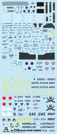 2748ИТ  ВЕРТОЛЕТ AH-64D APACHE LONGBOW Italeri