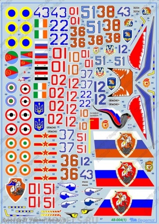 48004 Декаль Сухой Су-27 (1)