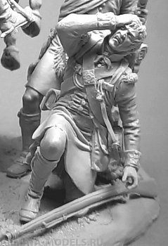 VD-54020(M). Рядовой (№3) 42-го (Королевских Шотландских горцев) пехотного полка quot;Черная Стражаquot;, 1815 г. 54 мм. Материал - белый металл.