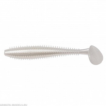Виброхвост Shaggy 3,35"/8,5 см Pearl 5шт. (HS-16-013) Helios