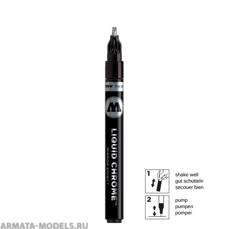703106 Маркер MOLOTOW LIQUID CHROME 3мм