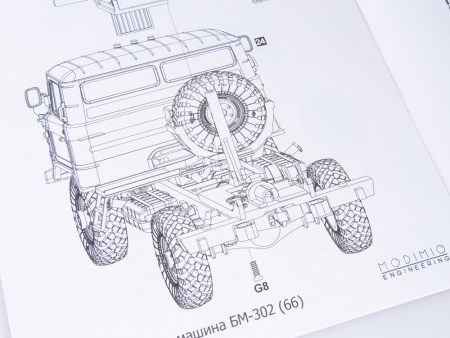 1379AVD Сборная модель Бурильно-крановая машина БМ-302 (66) AVD Models
