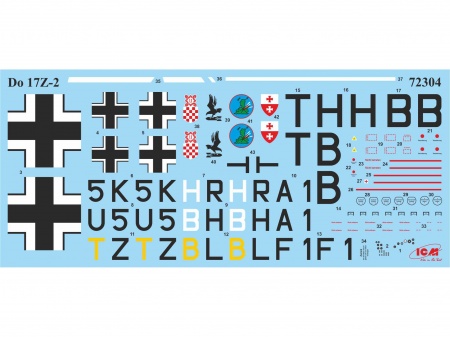 72304 Do-17Z-2, Германский бомбардировщик II МВ ICM 72304 Do-17Z-2, Германский бомбардировщик II МВ ICM