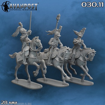 030.11АП Французская кавалерия: драгуны, командная группа (1810-1812)