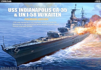 14113 Корабль  U.S.S. CA-35 INDIANAPOLIS PREMIUM EDITION :LE 14113 Корабль  U.S.S. CA-35 INDIANAPOLIS PREMIUM EDITION :LE
