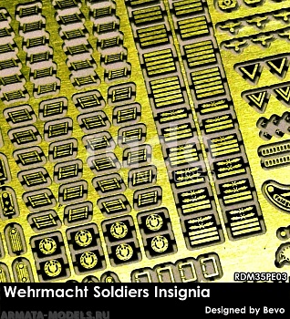 RDM35PE03 Набор знаков отличия солдат Вермахта  Wehrmacht Soldiers Insignia set (photo-etched