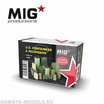 MP35-412 Сборная модель аксессуаров из пластика U.S. Containers & Recipients